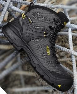 Keen Men's Dearborn 6" Waterproof Boot (Carbon-Fiber Toe) | Black/Steel Grey -Shoe Sale Store 1025692 PDP RightImage