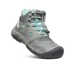 Keen Big Kids' Ridge Flex Waterproof Boot | Grey/Blue Tint -Shoe Sale Store 208ca8abc18de50742a40668ad2fe703b6658c00