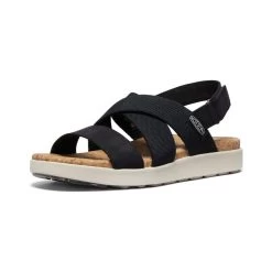 Keen Women's Elle Criss Cross Sandal | Black/Birch -Shoe Sale Store 4d9958343b8084a05eea93395298af61045119bb