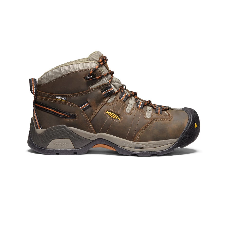 Keen Men's Detroit XT Waterproof Boot (Soft Toe) | Black Olive/Leather Brown 1 Keen Men's Detroit XT Waterproof Boot (Soft Toe) | Black Olive/Leather Brown