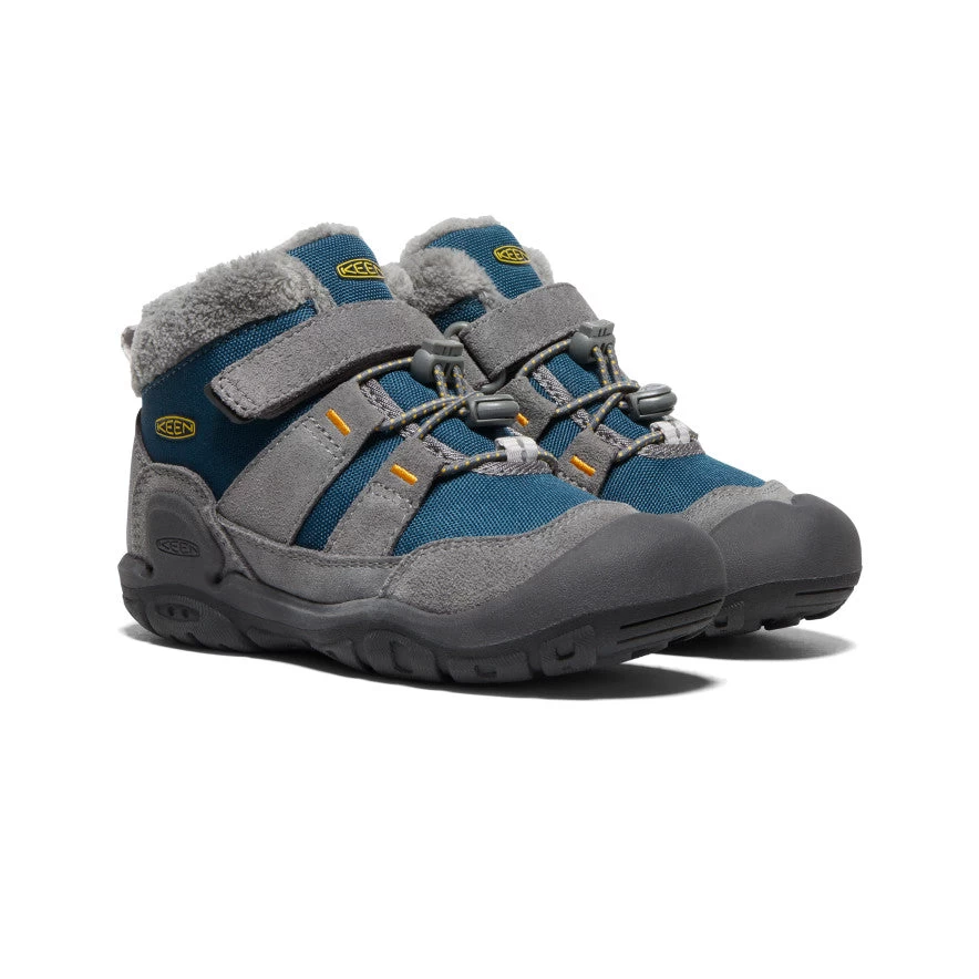 Keen Little Kids' Knotch Chukka | Steel Grey/Blue Wing Teal 2 Keen Little Kids' Knotch Chukka | Steel Grey/Blue Wing Teal - Image 2