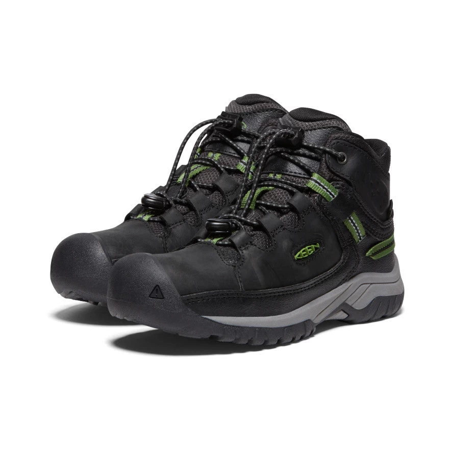 Keen Big Kids' Targhee Waterproof Boot | Black/Campsite 2 Keen Big Kids' Targhee Waterproof Boot | Black/Campsite - Image 2