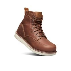 Keen Men's San Jose 6" Boot (Soft Toe) | Gingerbread/Off White -Shoe Sale Store 999416e3db29719d6235b96d0366d8b7a8536d82