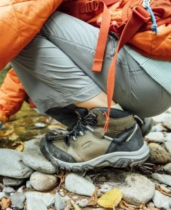 Keen Big Kids' Ridge Flex Waterproof Boot | Dark Olive/Dusky Citron -Shoe Sale Store RidgeFlexPDPLifestyle3Kids