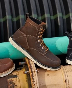 Keen Men's San Jose 6" Boot (Soft Toe) | Gingerbread/Off White -Shoe Sale Store SDD 496 PDP SanJose 1027119 Right Image 9f42caa2 a7e6 47b2 8844 24ac242cc201