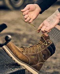 Keen Men's Cincinnati 8" Waterproof Boot (Carbon-Fiber Toe) | Belgian/Sandshell -Shoe Sale Store SDD 505 PDP Cincinnati 1025694 Left Image