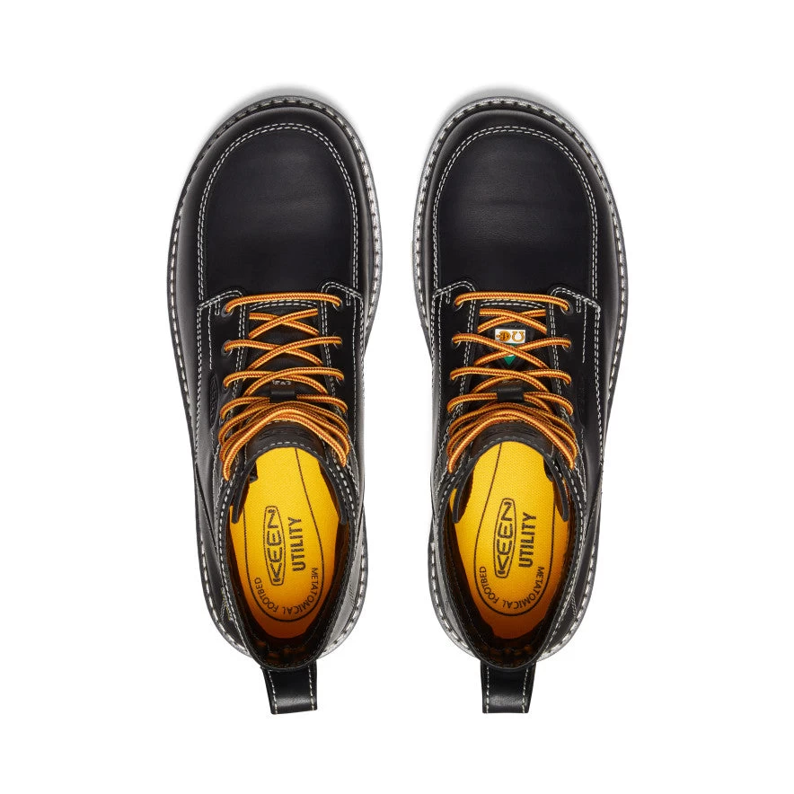 Keen Men's CSA San Jose 6" Waterproof Boot (Aluminum Toe) | Black/Off White 4 Keen Men's CSA San Jose 6" Waterproof Boot (Aluminum Toe) | Black/Off White - Image 4