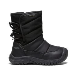 Keen Little Kids' Puffrider Waterproof Winter Boot | Black/Steel Grey