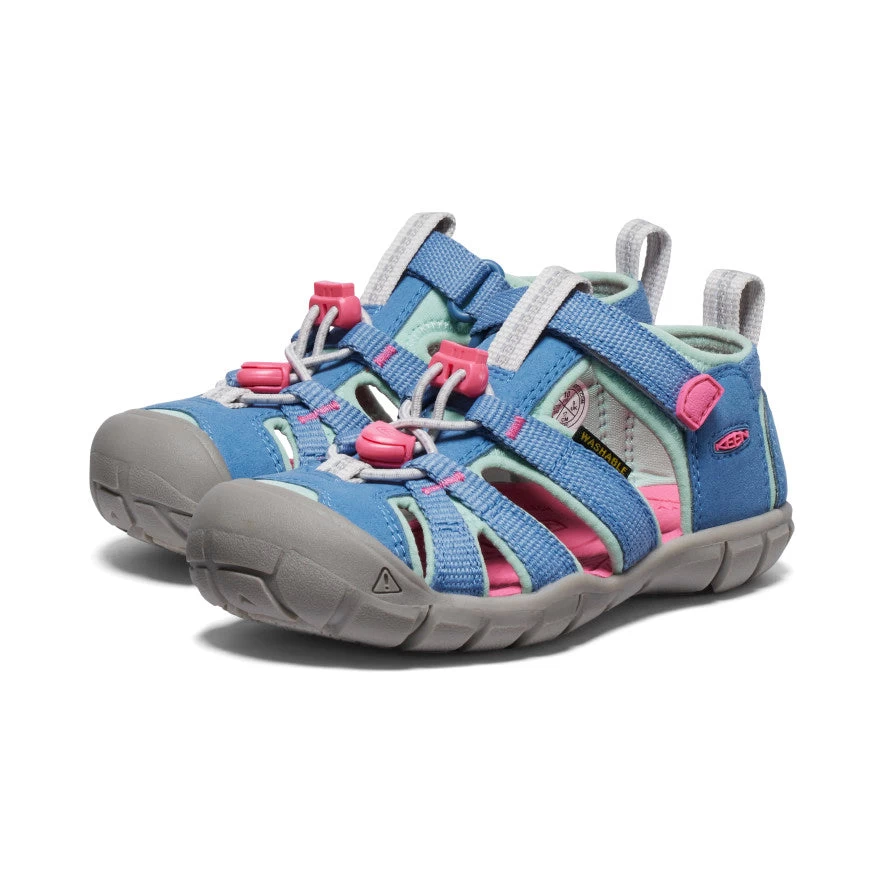 Keen Little Kids' Seacamp II CNX | Coronet Blue/Hot Pink 2 Keen Little Kids' Seacamp II CNX | Coronet Blue/Hot Pink - Image 2