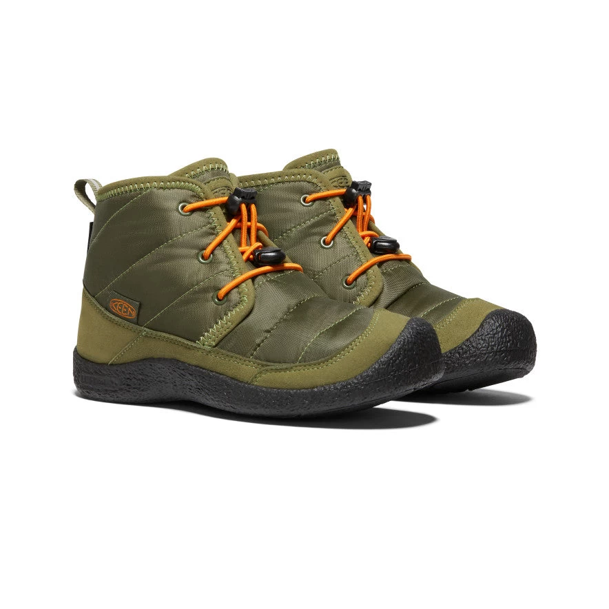 Keen Big Kids' Howser II Waterproof Chukka | Capulet Olive/Russet Orange 2 Keen Big Kids' Howser II Waterproof Chukka | Capulet Olive/Russet Orange - Image 2