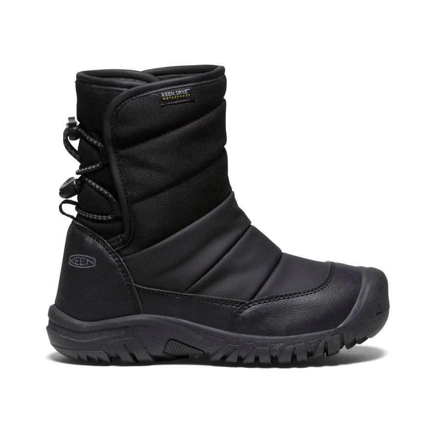 Keen Big Kids' Puffrider Waterproof Winter Boot | Black/Steel Grey 1 Keen Big Kids' Puffrider Waterproof Winter Boot | Black/Steel Grey