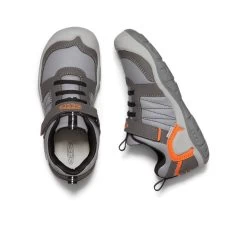 Keen Big Kids' Knotch Peak Sneaker | Magnet/Safety Orange -Shoe Sale Store d24f4c3206e8ff13ea62a384a55c8ba0a35ccaf0